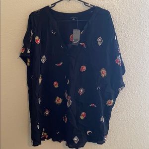 Torrid Sacred Hearts Button Blouse